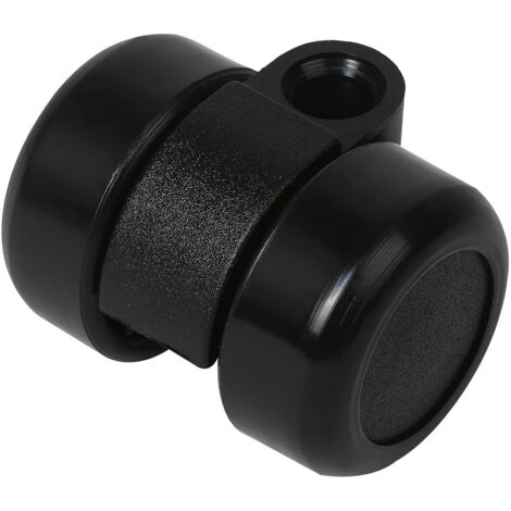 Doppel-Lenkrolle Mini hart Kunststoff schwarz 36 mm 50 kg