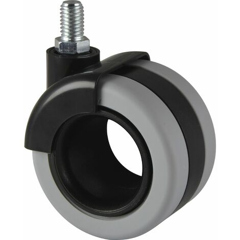 Doppel-Lenkrolle Rotola Office 50 kg Gewindestift