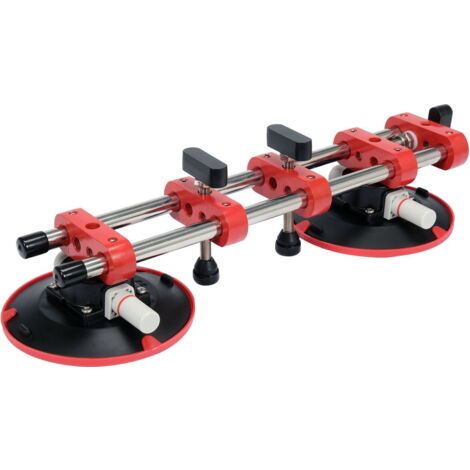 Doppel Saugnapfhalter 150mm Handpumpe Gummisauger Vakuum-Saugnapfheber Keramikfliesenheber