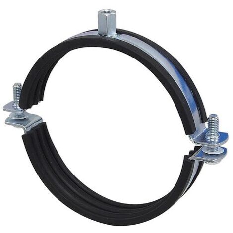 Doppel-Schraubrohrschelle für Rohr 123 - 128 mm mit Schallschutzeinlage
