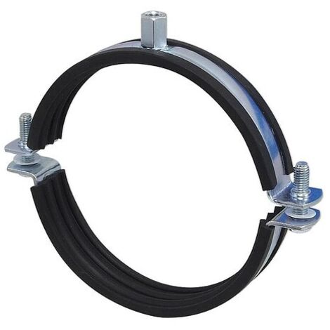 Doppel-Schraubrohrschelle für Rohr 131 - 135 mm mit Schallschutzeinlage