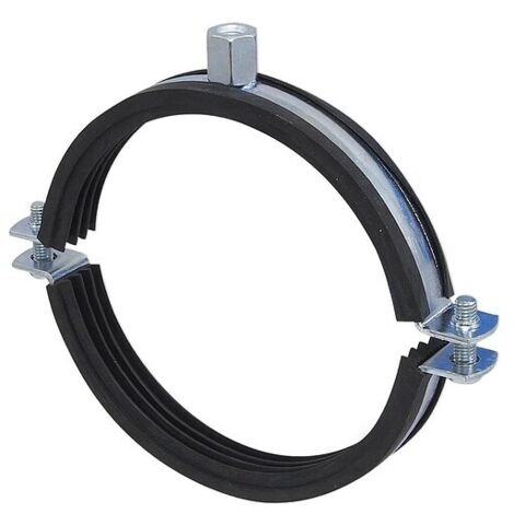 Doppel-Schraubrohrschelle für Rohr 159 - 163 mm mit Schallschutzeinlage