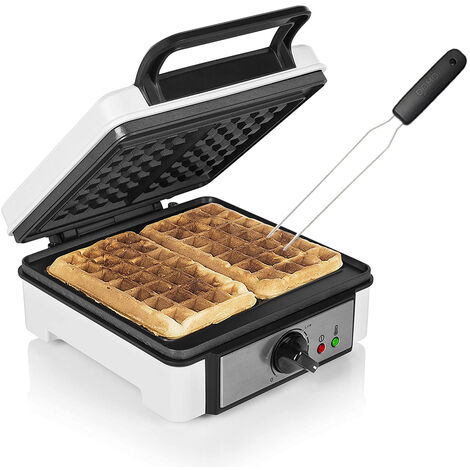 Doppel Waffeleisen & Gabel für dicke BELGISCHE & BRÜSSELER Waffeln 19,8x19,8cm