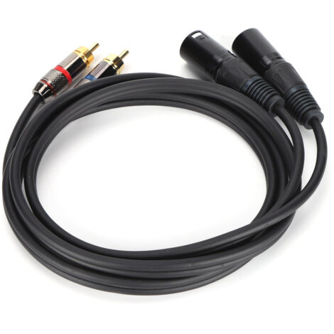 Doppel-XLR-Stecker auf Doppel-Cinch-Mikrofonkabel für HiFi- und Heimkino-Audiosysteme, 1,5 m JD6052-1