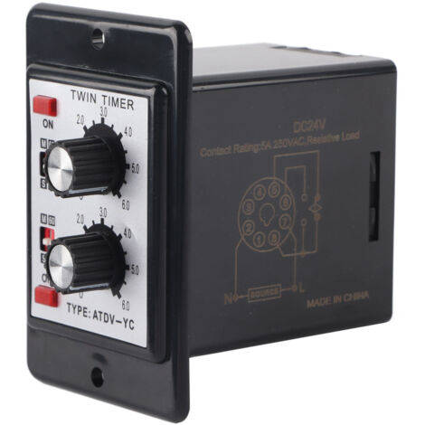 Doppel-Zeitrelais-Schalter (24 V DC) - ATDV-YC 6S-60M