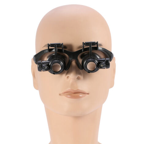 Doppelaugen-Vergrößerungsbrille für Schmuck- und Uhrmacherarbeiten mit Vergrößerungslinsen