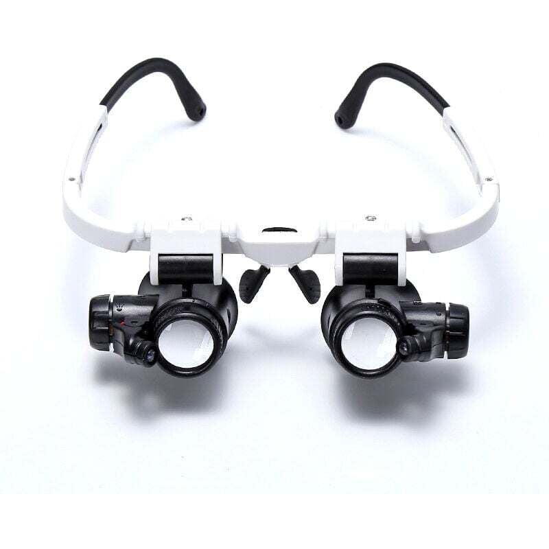 Image of Doppelaugenlupe 8x, 15x, 23x mit LED-Beleuchtung für Uhren-, Schmuck- und Zeitmesserreparaturen