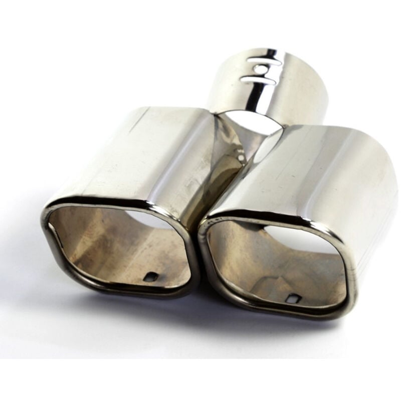 Image of Trade Shop - doppel-sportauspuff endschalldämpfer terminal auto tuning verchromter stahl -