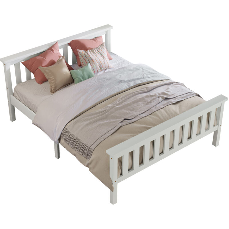 Mivray Doppelbett 140x200 Cm Mit Gestell Aus Massivholz Und Minimalistischem Design