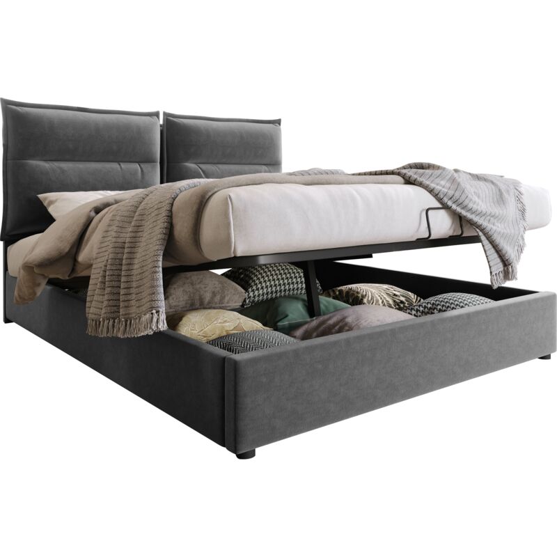 Mivray Doppelbett 140x200 Cm Mit Kieferngestell Und Praktischem Stauraum