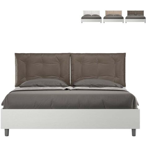 Doppelbett Lagerung 160x190cm Holz Kissen Egos Annalisa  Farbe: Braun - Version: Standardmodell