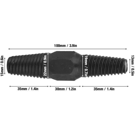 Doppelfunktionaler Schraubenausdreher, 1/2" und 3/4" Kapazität, für beschädigte Bolzen und Rohre