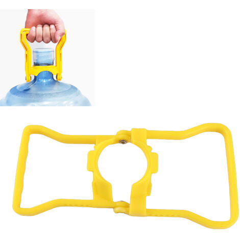 Doppelgriffiger Flaschenheberring, tragbarer Ring für Wasserleitungen, ergonomisch, kraftsparend für den Heimgebrauch, gelb