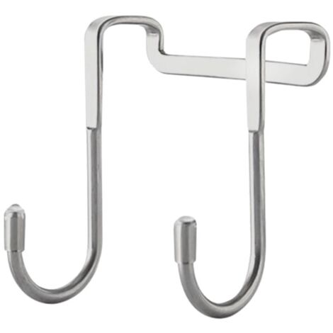 Doppelhaken zum Aufhängen an der Tür – Haken aus Edelstahl, silber