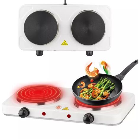 Doppelkochplatte Doppelkochfeld Herdplatte 2 x 1000Watt  Kochplatte Camping Tragbar Kochplatte