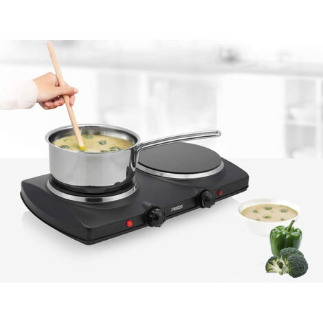 Doppelkochplatte Keramik, Ø16 & 19cm, 5 Stufen, 800 & 1200Watt