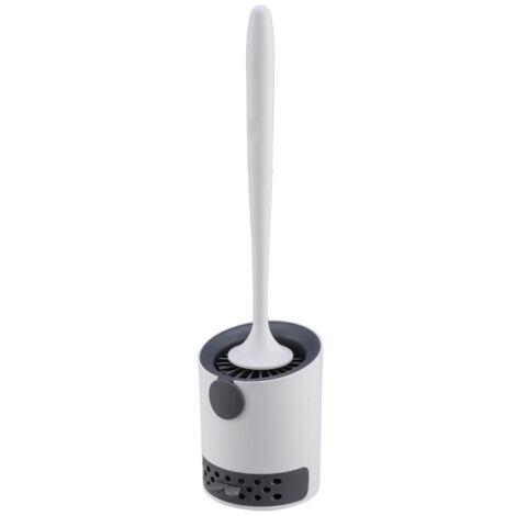 [Doppelköpfig] 1er-Pack Toilettenbürste mit Halter, rutschfester Griff S