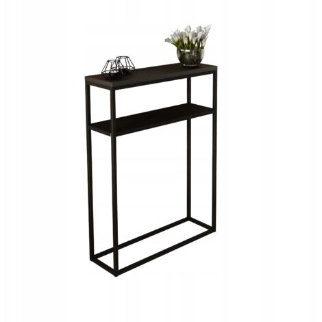 Doppelkonsole 60x20 mit Metallboden, Halle aus 15x15 Profilen, Schwarz Schwarz