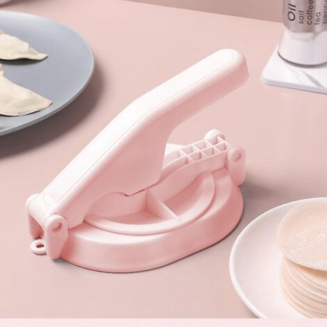 Doppellagige Ravioli-Maschine, 1 automatische rosa Ravioli-Form, Knödelformen-Set, automatische Ravioli-Formen, schnell