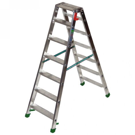 Doppelleiter 2x6 Stufen  - Maximale Arbeitshöhe 2,8m - D5
