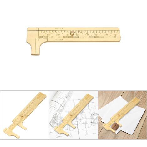 Doppelmessschieber aus Messing, 80 mm Präzisionsmesswerkzeug für Heimwerker und Messtechnik