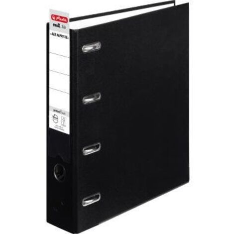 Doppelordner maX.file protect 70mm 2 x DIN A5 quer 4 Bügel Pappe schwarz