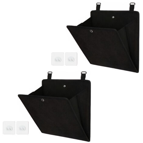 Doppelpack Türorganizer Taschen für Schuhe – Hängende Aufbewahrungstaschen aus Oxford-Gewebe, Vielseitig für Schuhe, Hüte und Accessoires, Schwarz (26,5 x 27,5 cm)