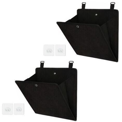 Doppelpack Türorganizer Taschen für Schuhe – Hängende Aufbewahrungstaschen aus Oxford-Gewebe, Vielseitig für Schuhe, Hüte und Accessoires, Schwarz (26,5 x 27,5 cm)