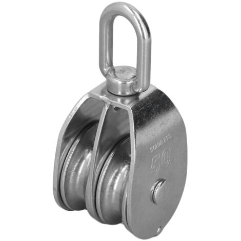 Doppelrollenrolle für den Marinebereich, 50 mm/2,0 Zoll, Tragfähigkeit 400 kg, Edelstahl 304, robust für Boote und Segelboote