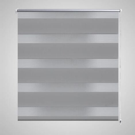 Doppelrollo Seitenzug 80 x 150 cm grau - Grau
