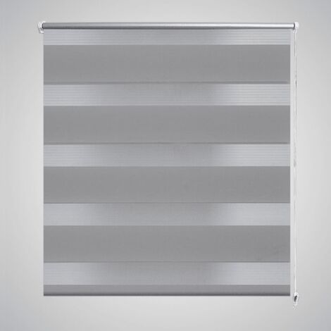 Doppelrollo Seitenzug Duo Rollo 80 x 175 cm grau