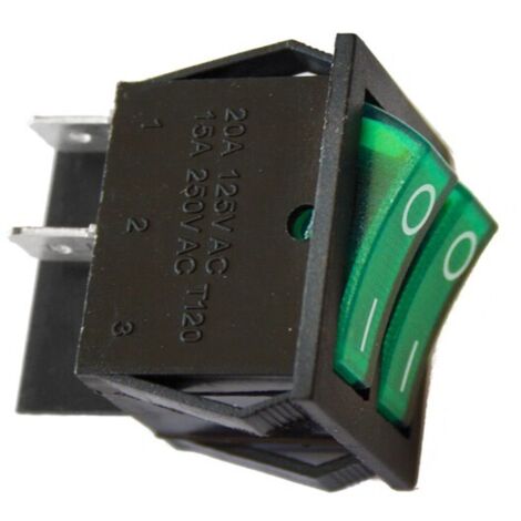 Doppelschalter 15A 250V Grün