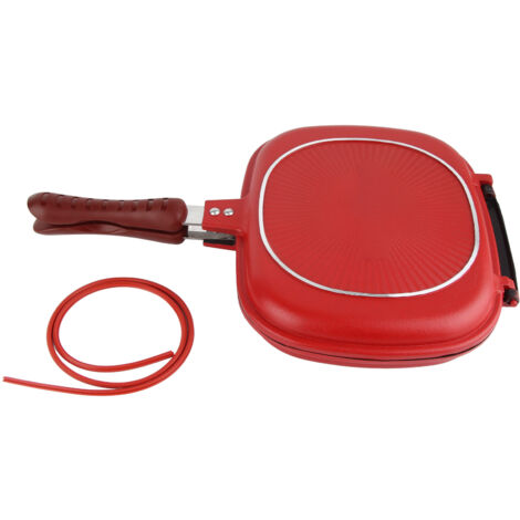 Doppelseitige Antihaftpfanne für rauchfreies Kochen – ideal für Fisch, Crêpes und Grillgerichte