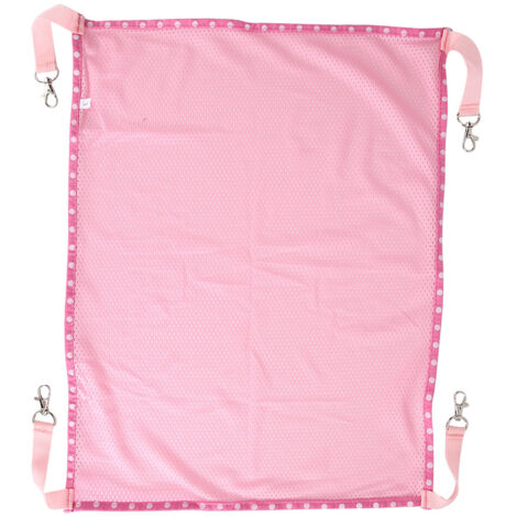 Doppelseitige Hängematte für Hunde und Katzen, Winter/Sommer, atmungsaktiv und tragbar, multifunktionales Hängebett (Rosa, Klein)