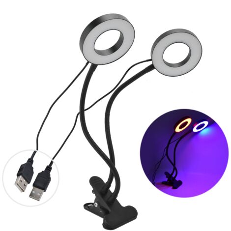 Doppelseitige LED-Pflanzenlampe mit 360°-Schwenkfunktion und USB-Netzteil für Gewächshaus oder Büro