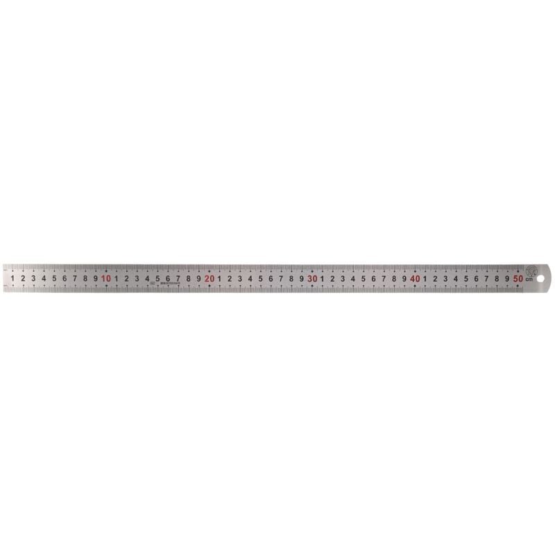Image of Tlily - Doppelseitige Skala Edelstahl Gerade Lineal Messwerkzeug 50cm