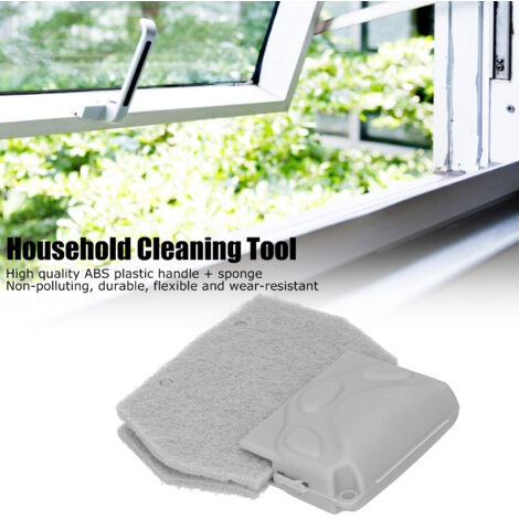 Doppelseitiger ABS-Fensterreiniger mit flexibler Bürste und ergonomischem Griff für Schienen und Spalten