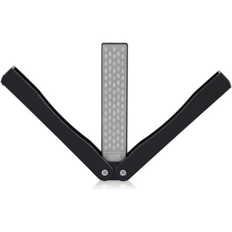 Doppelseitiger Diamant-Schleifstein 400/600er Körnung, Klappmesserschärfer, Taschen-Schleifstein