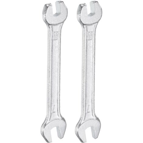 Doppelseitiger Maulschlüssel, kleine flache Schlüsselplatte, 5,5–7 mm