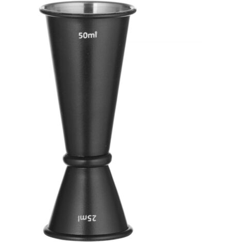 Doppelseitiger Messbecher mit Ring 25 ml 50 ml - schwarz