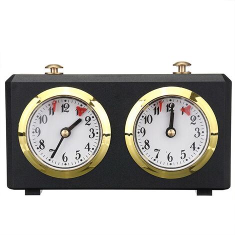 Doppelseitiger Schach-Timer - Turnier-Stoppuhr mit Countdown- und Vorlauffunktion (Batterie nicht enthalten)