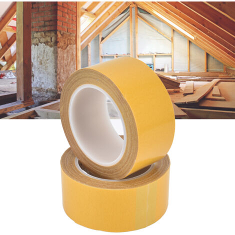 Doppelseitiges Klebeband für Teppiche und Holzböden – 2 Rollen à 10 m, starker Klebstoff, umweltfreundliches Fiberglas, rutschfest