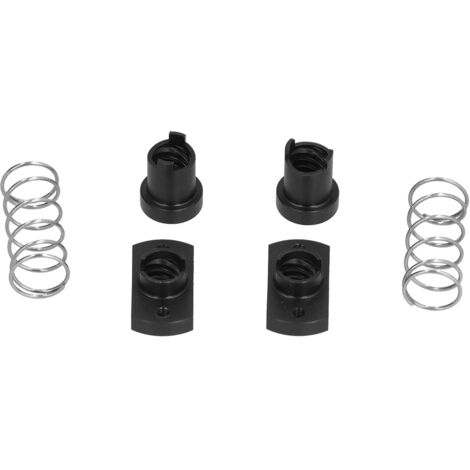 Doppelset mit spielfreier Federmutter POM T8 zur Beseitigung von 8-mm-Spaltbreiten, Schwarz, Zubehör für 3D-Drucker CR-10/Ender-3