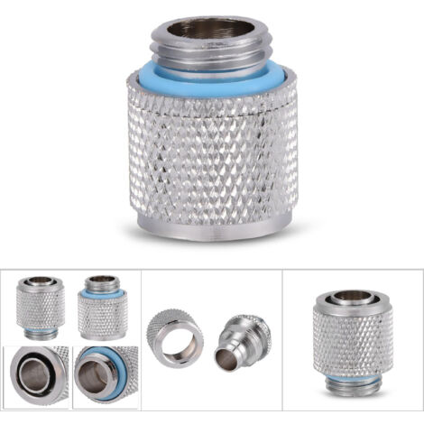 Doppelspülanschlüsse für PC-Kühlung, G1/4-Gewinde, für 9,5 x 12,7 mm Schläuche, Flachkopf