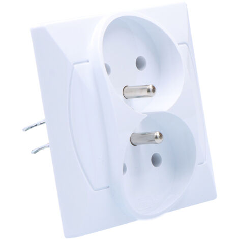Doppelsteckdose mit Erdung ACCENT WHITE
