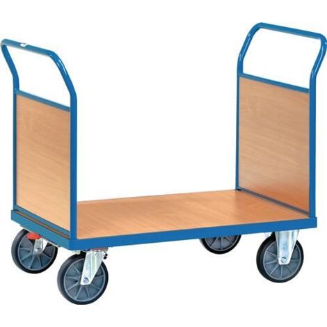 Doppelstirnwandwagen Ladefl.-L1200xB800mm 2Stirnwände Holzwerkstoff m.TOTALSTOP