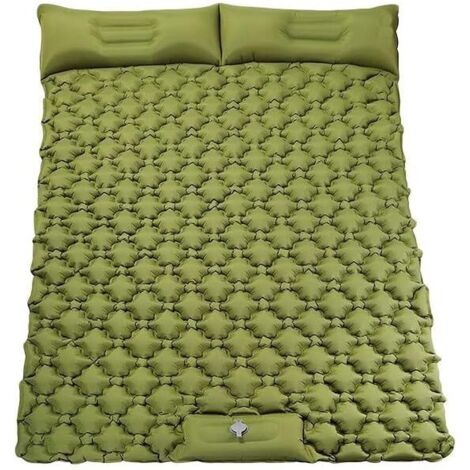 Doppelte aufblasbare Schlafmatratze mit extra dicker 7,6 cm Polsterung, 38,1 cm, leichte und tragbare Campingmatratze für Reisen (doppelt militärgelb)