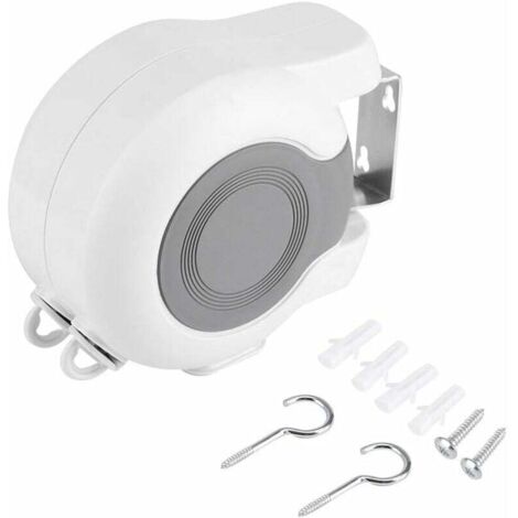 Doppelte Wäscheleine, ausziehbare Wäscheleine, wandmontierter Outdoor-Wäschetrockner mit verstellbarem Doppelseil