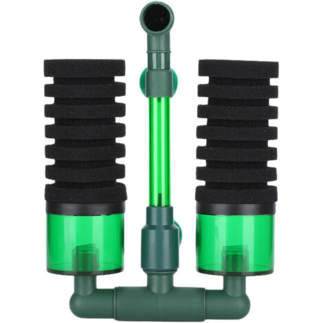 Doppelter biochemischer Schwammfilter für Aquarien – Modell QS100A S – 2 Schwämme + 100-ml-Behälter