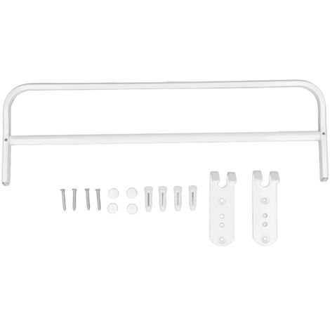 Doppelter Handtuchhalter aus Aluminium mit Haken für das Badezimmer, weiß, rostfrei